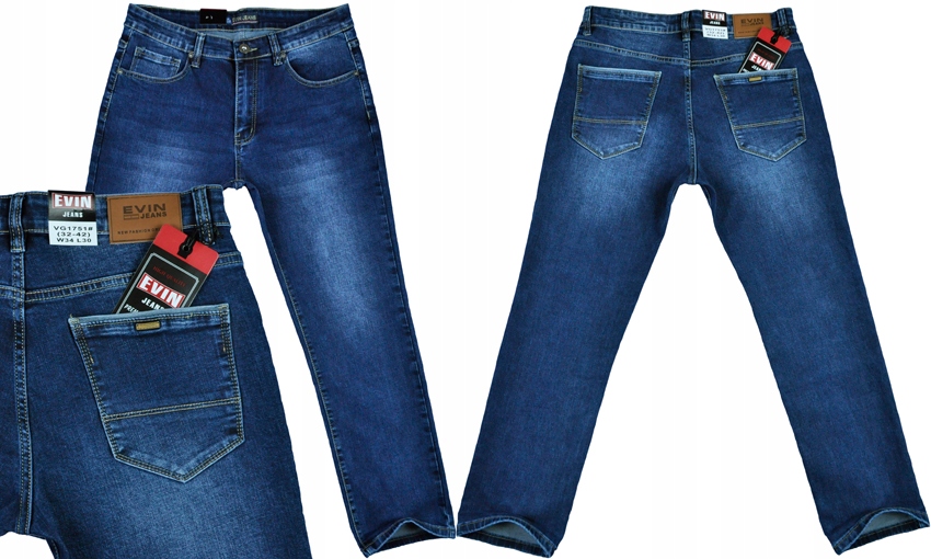 

Spodnie męskie dżinsowe jeans Evin VG1751 90/35