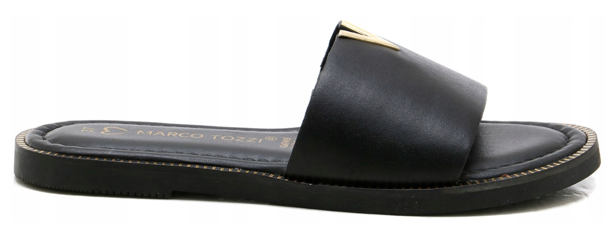 Marco Tozzi černé dámské nazouváky pro každodenní nošení 37