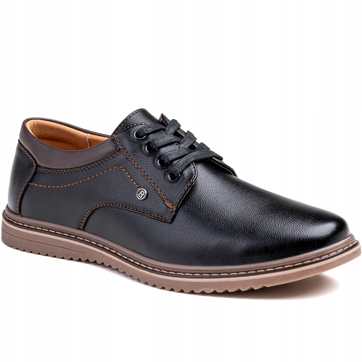 Półbuty buty męskie w.SKÓRA klasyczne Modne mocne Wojtyłko 42