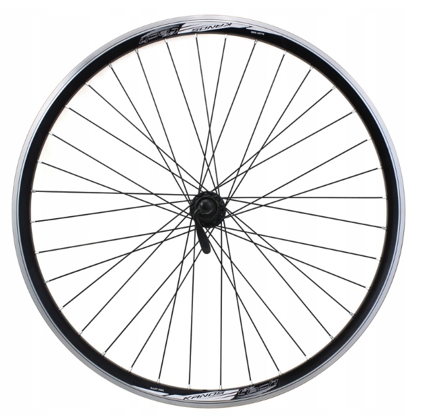 KOŁO ROWEROWE 28 CALI TYLNE KASETA DYSK V-BRAKE WZMACNIANE CZARNE
