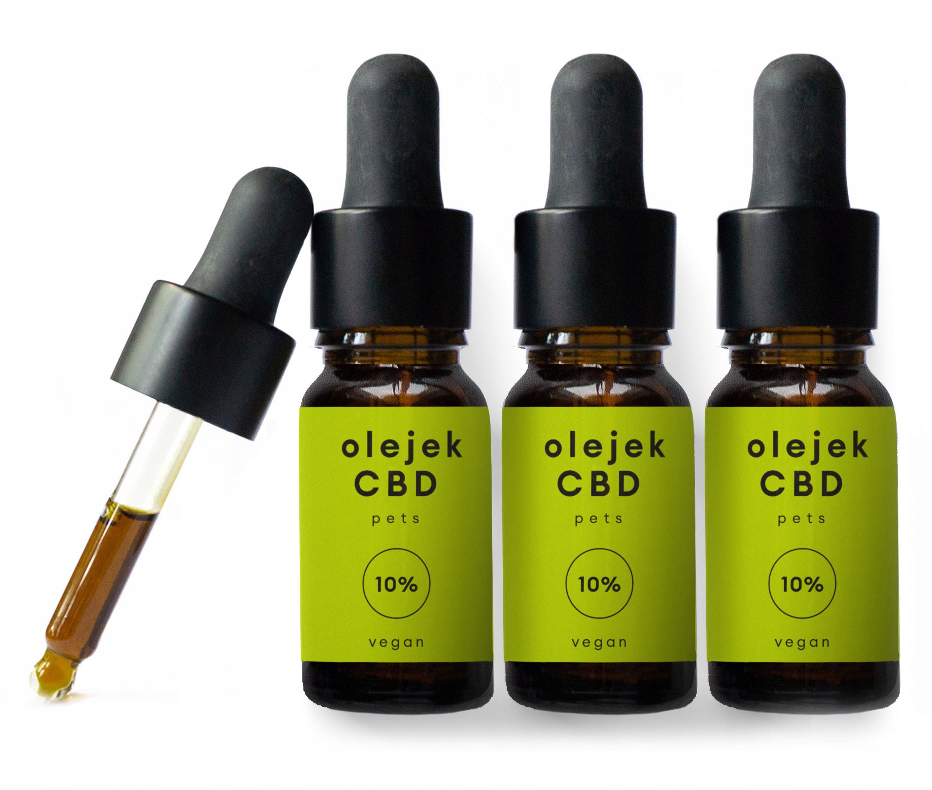 Levně Cbd olej 10% pro zvířata Vegan 3x 10 ml Full Spectrum Pejsek Kočka Bez Thc
