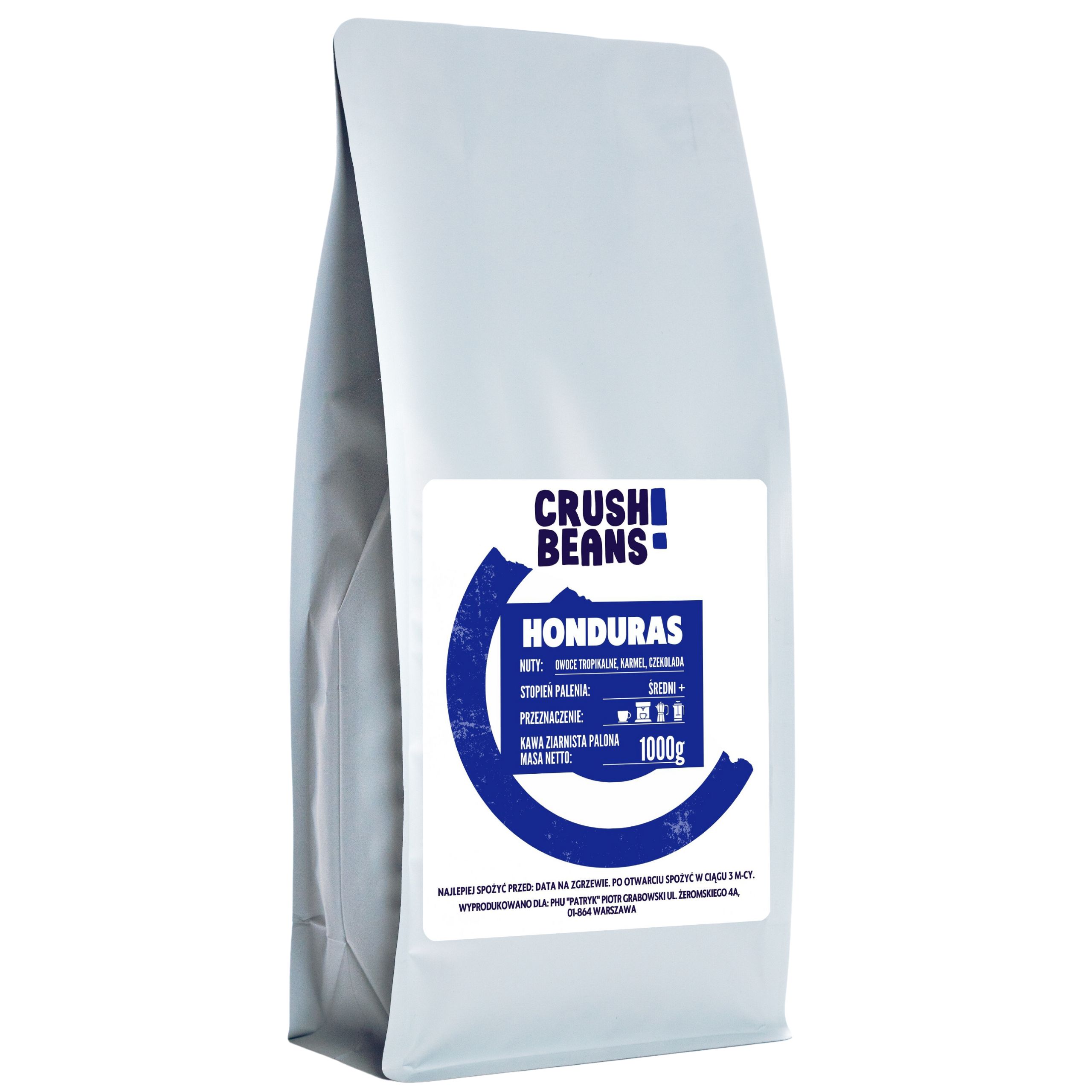 Levně Mletá káva 1 kg Honduras Crush Beans Arabica