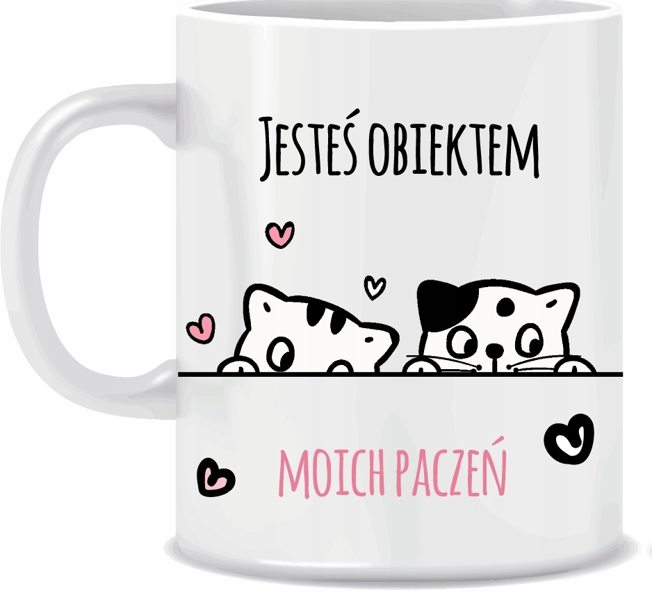 

Kubek kot koty śmieszny tekst z memów kartonik