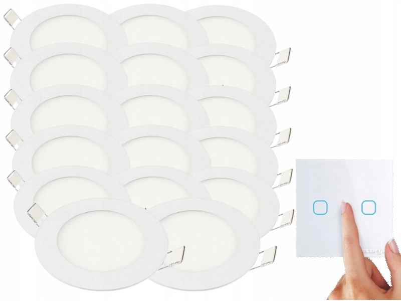 Sada Halogenové stropní lampy 3W 17x Vypínač