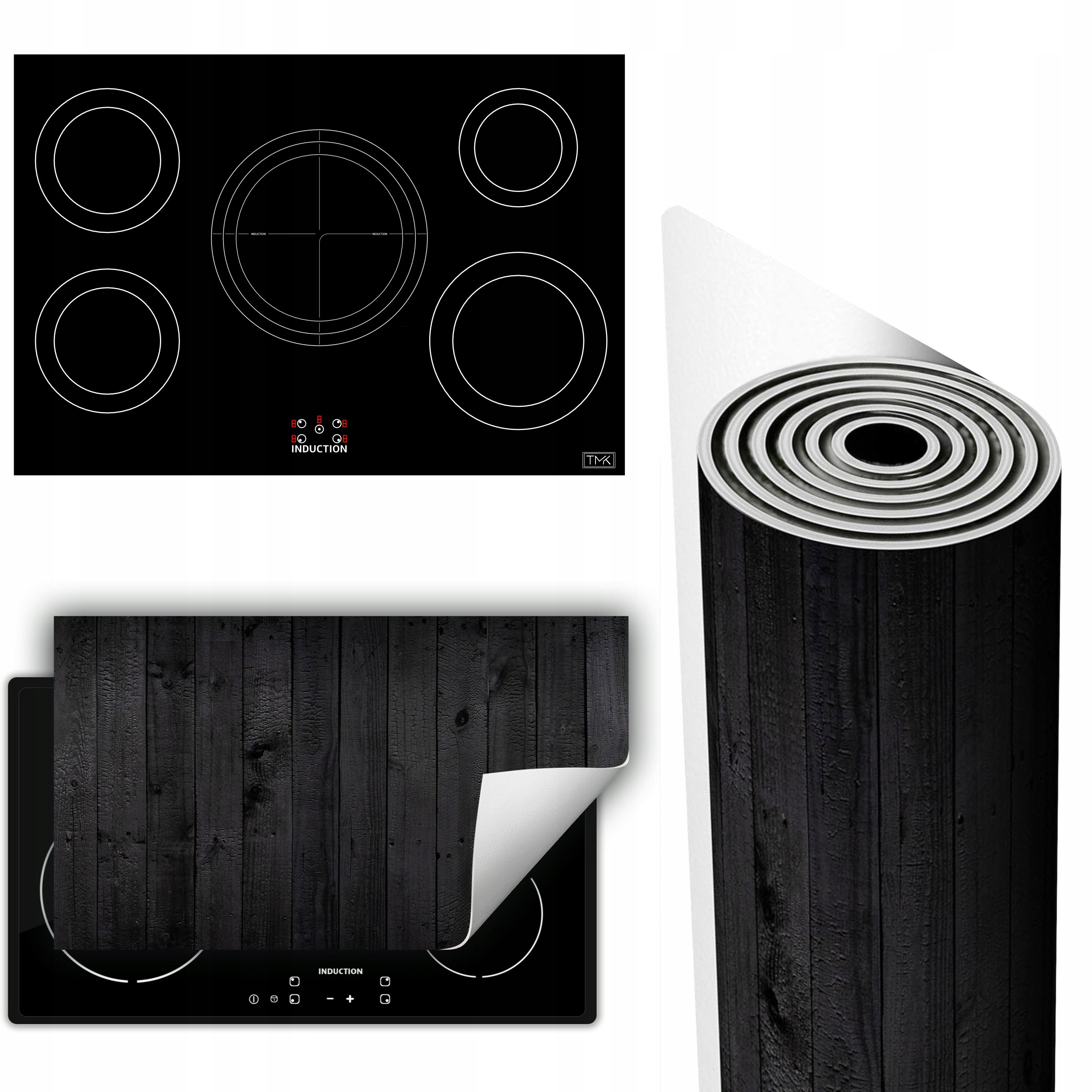 Vinylová Podložka Na Ochranu Kuchyňské Desky 90x52 černá dřevo