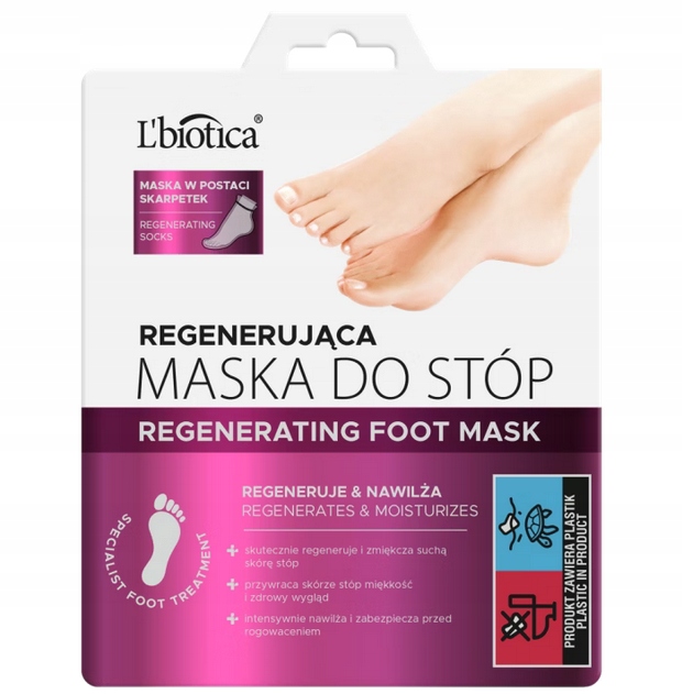 L'biotica Maska do stóp regenerująca Skarpetki 32 ml