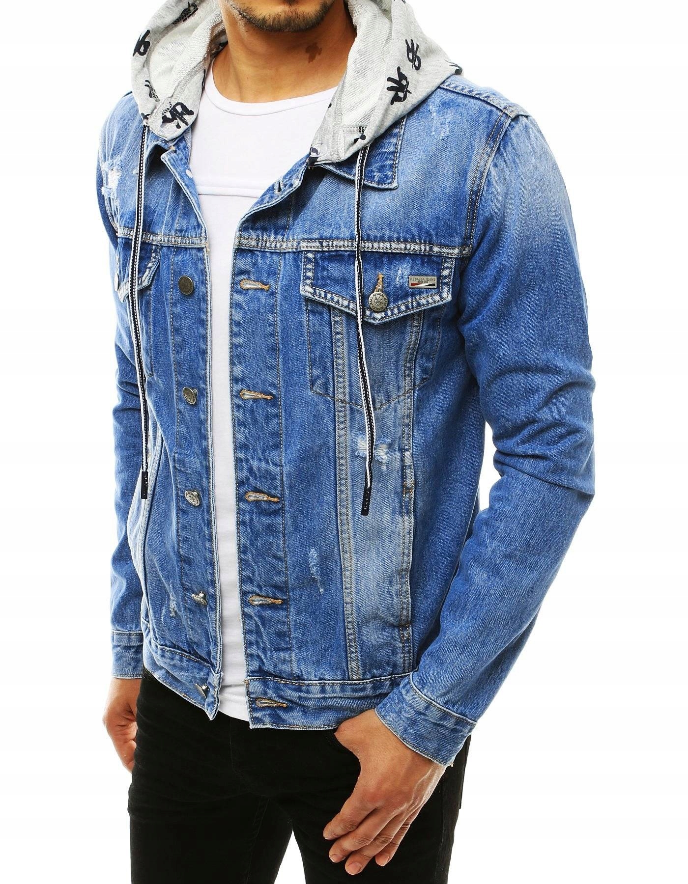 

Męska Kurtka Jeansowa Z Kapturem tx3306 - XL