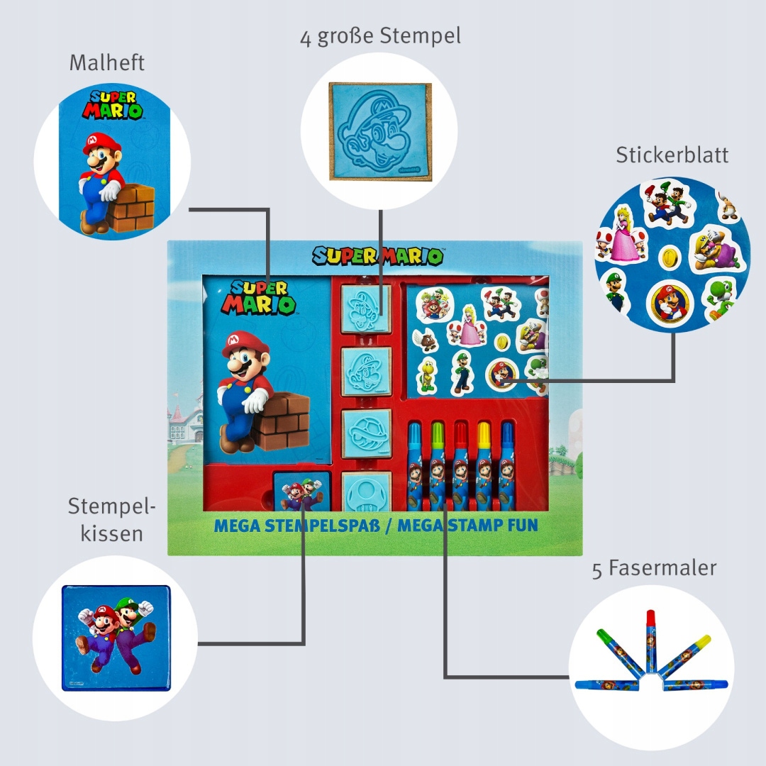 Mega Stemple do zabawy SUPER MARIO 12el. Marka Undercover