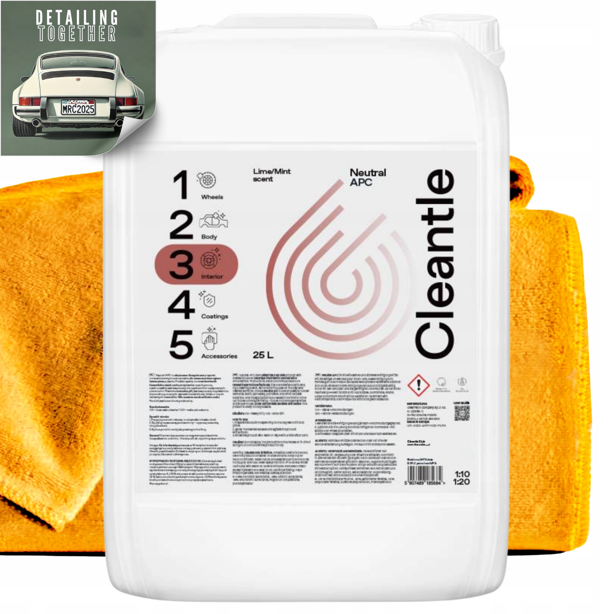 Cleantle Neutral Apc 25L Univerzálny neutrálny čistiaci prostriedok do auta
