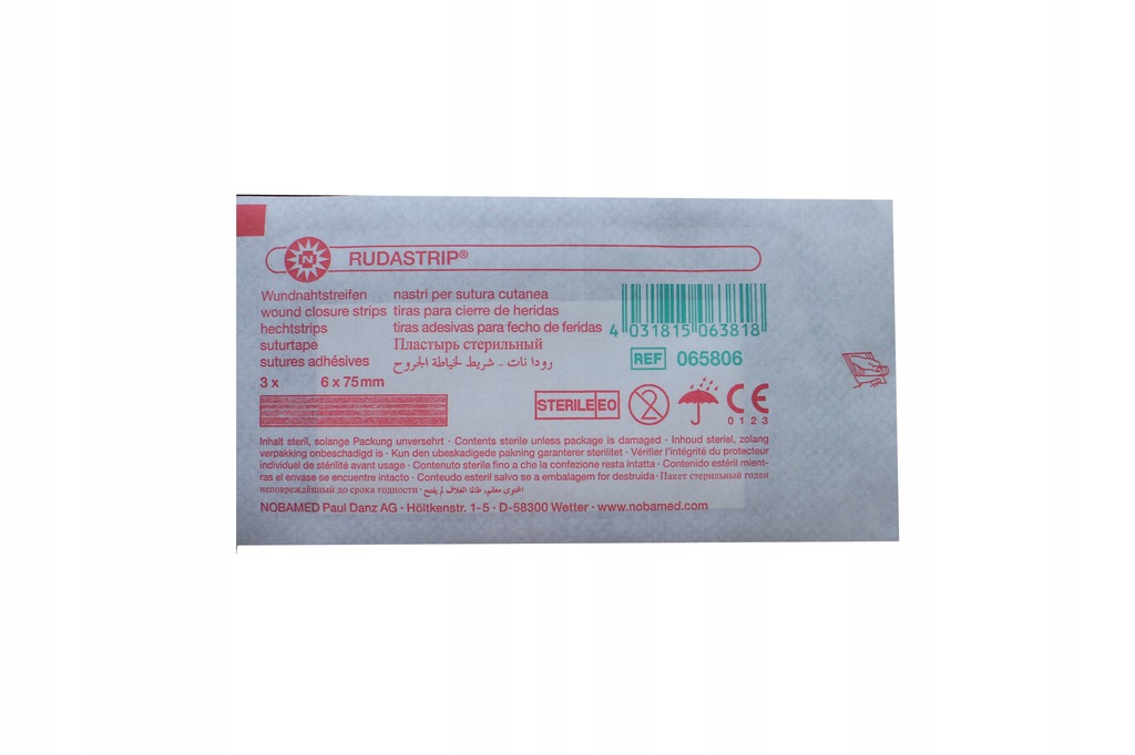 

Paski plastry do zamykania ran Rudastrip 6x75 mm