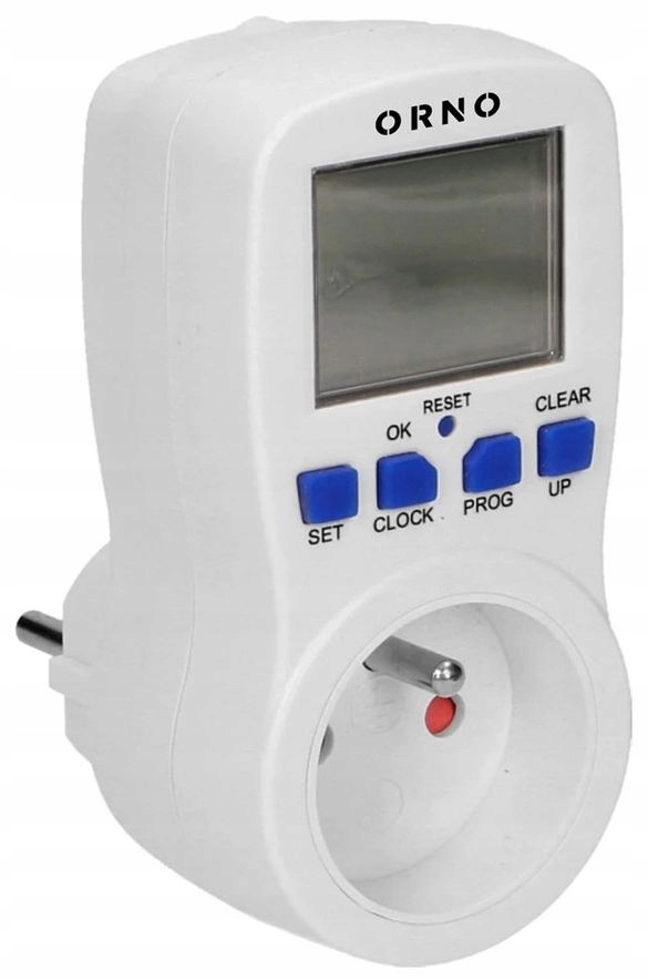 Programator czasowy, 16 programów, gniazdo z bolcem, Orno, OR-PRE-409 Marka Orno