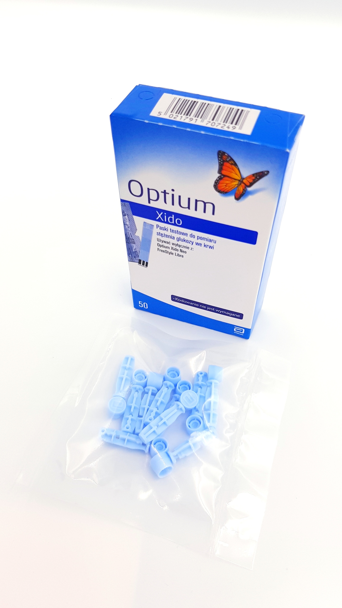 

Paski Optium Xido Do Glukozy 50szt + Lancety 10szt