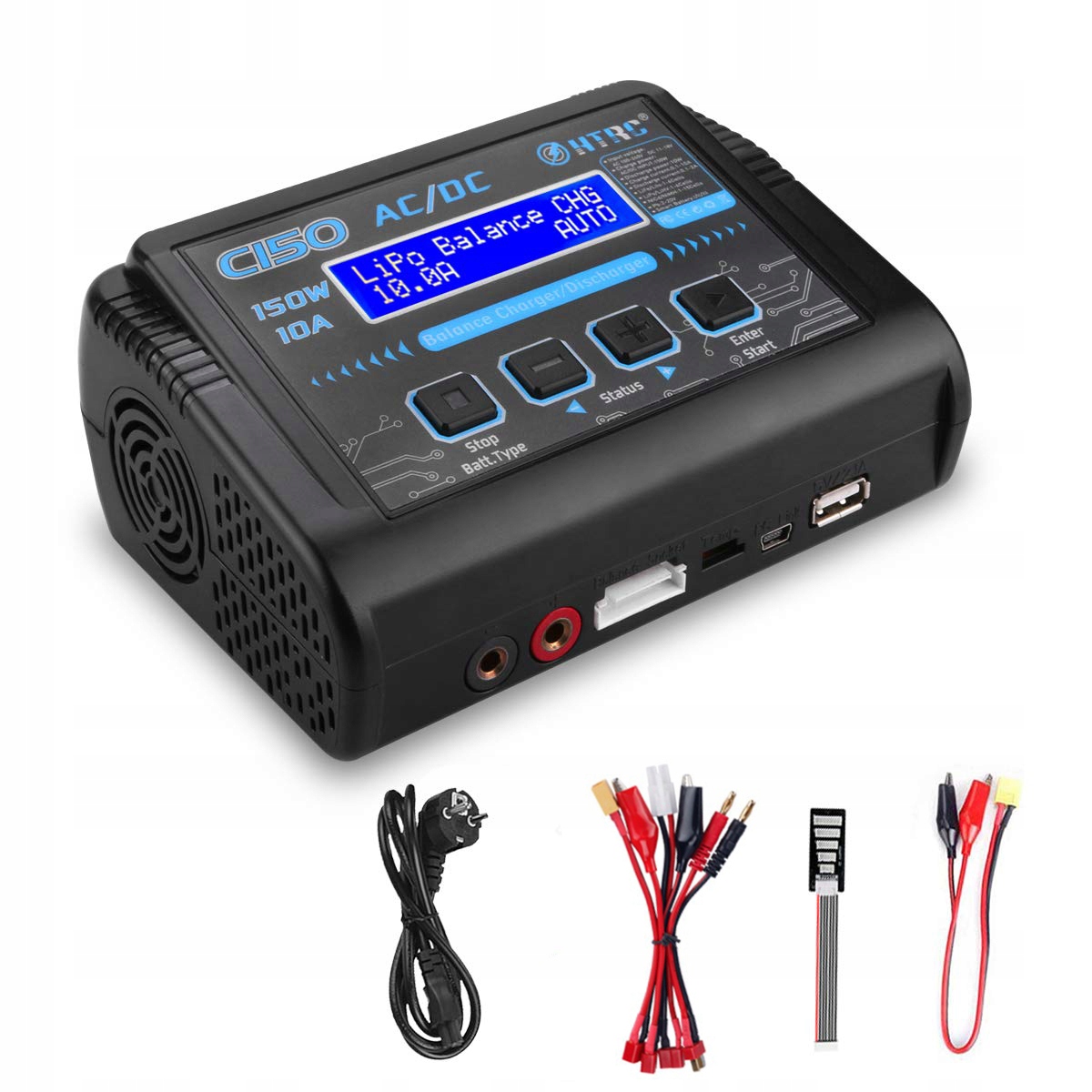 Nabíječka Htrc 150W 10A 1-6S Ac DC pro LiPO Lilon Life LiHV NiMH NiCD Pb