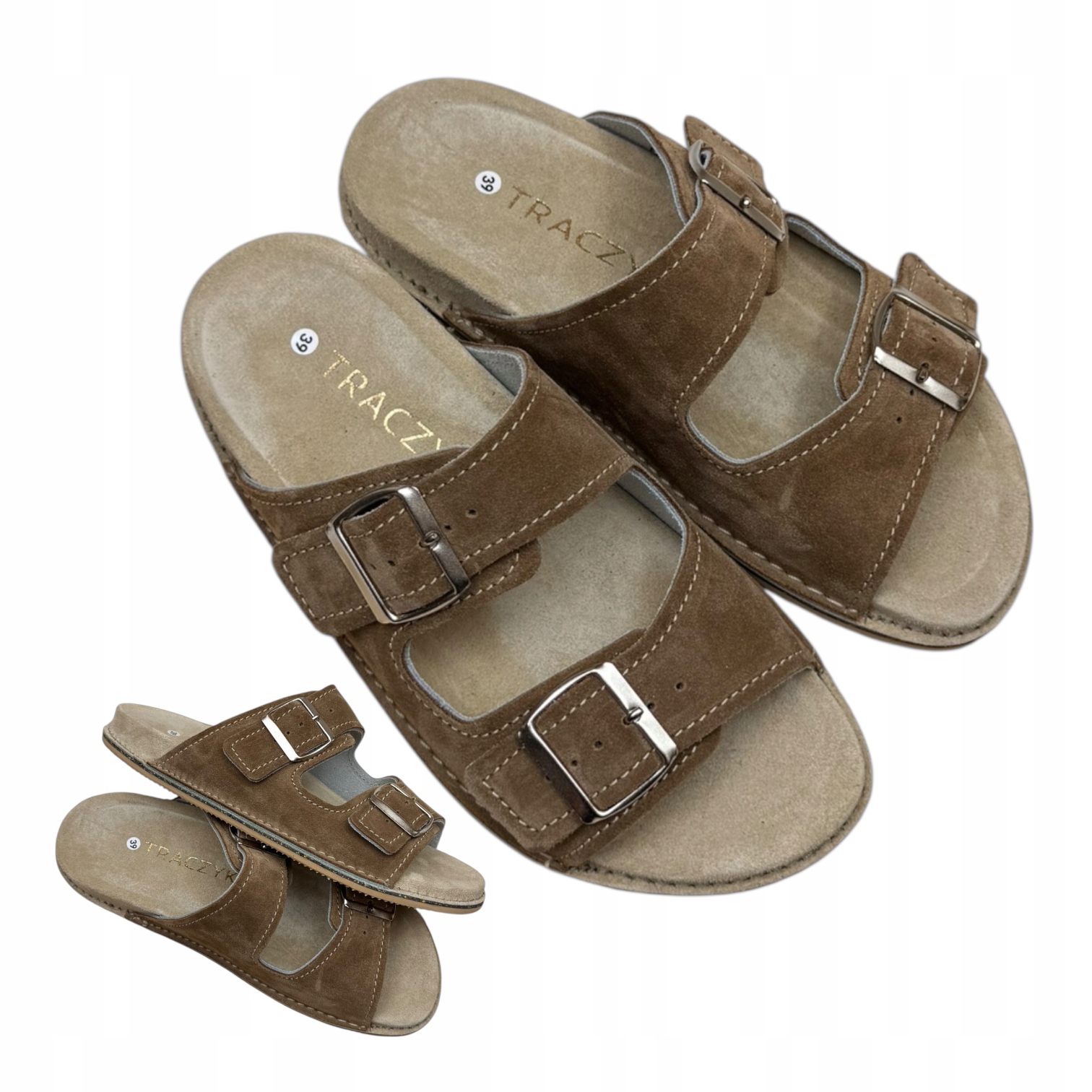 Nazouváky Přírodní Kůže Světle hnědá Nastavitelné profilované vel.