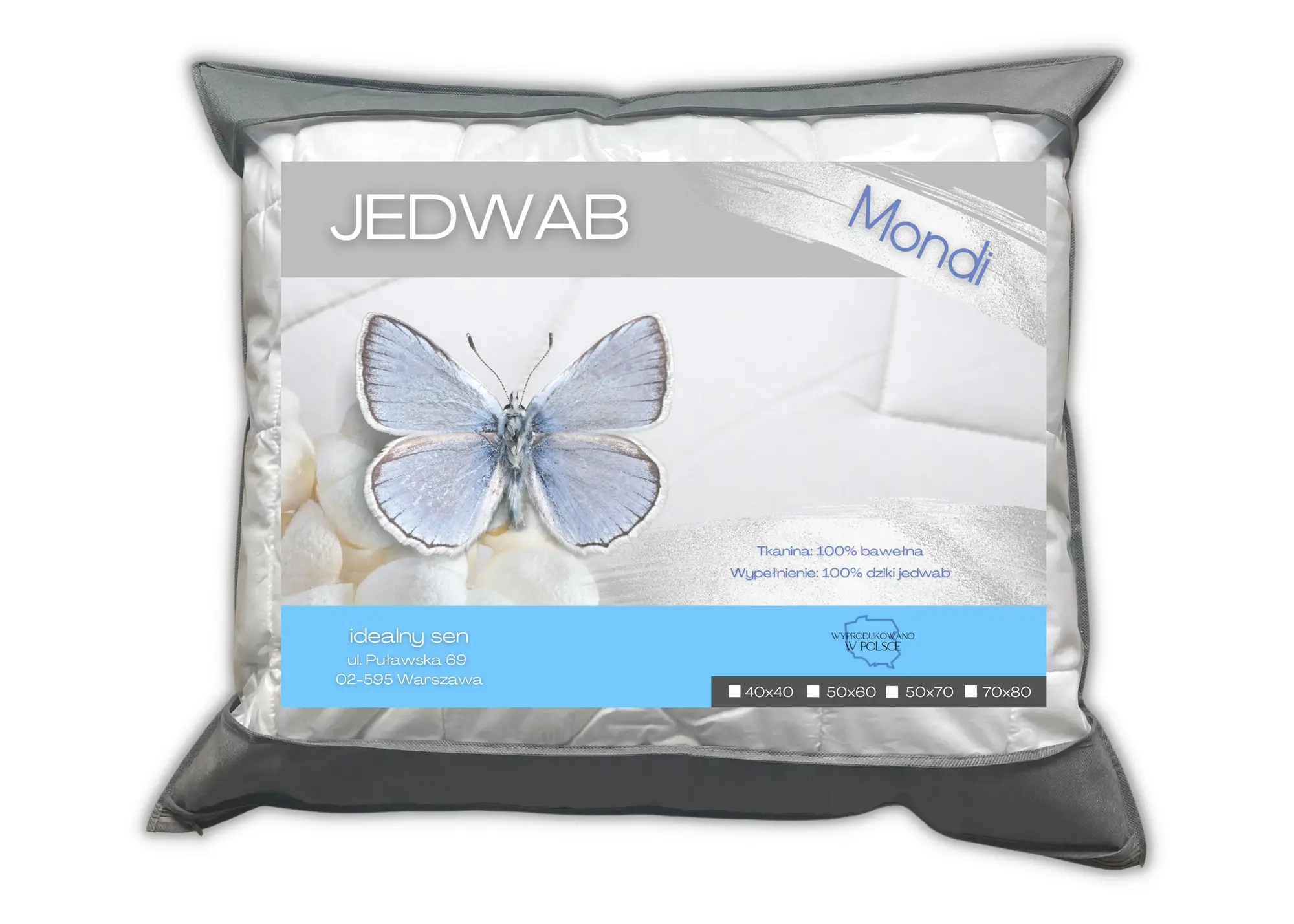 Ideální Spánek Polštář Hedvábný 50x70 Mondi