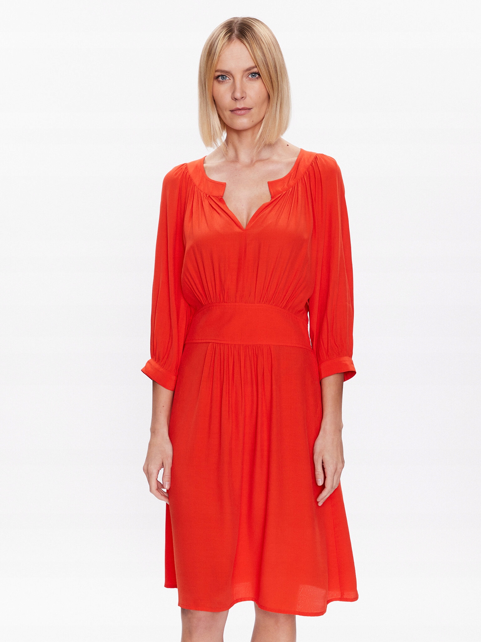 United Colors Of Benetton Sukienka codzienna 43A0DV02Y Pomarańczowy Regular
