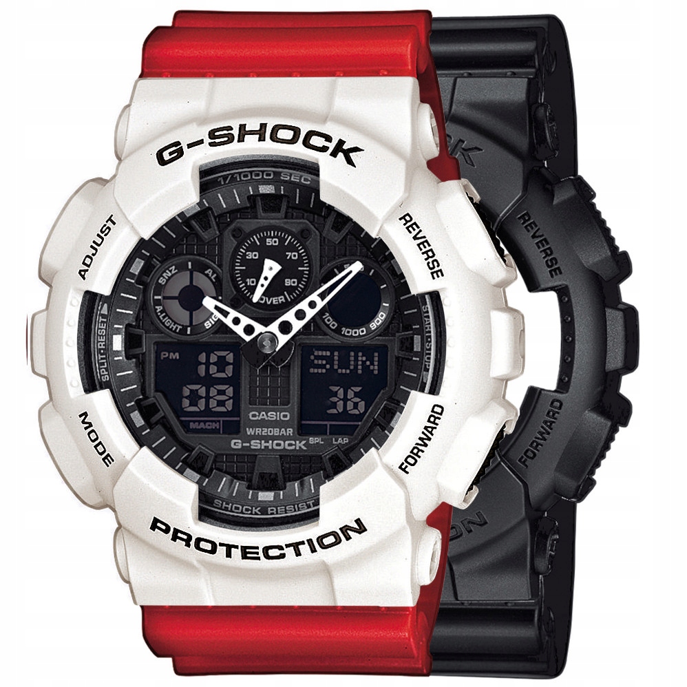 Sada G-shock GA-100-1A1ER Bílá Červená