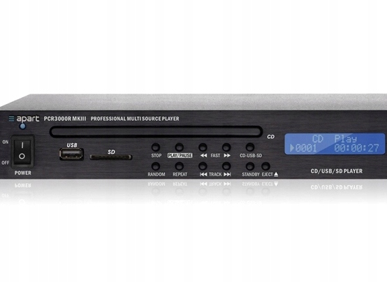 ODTWARZACZ CD DVD MP3 USB FM APART PCR3000RMKIII Odtwarzane nośniki CD/MP3