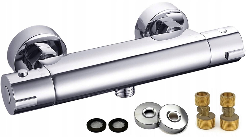 Sprchová Termostatická Baterie Chrom Nástěnná Sprcha
