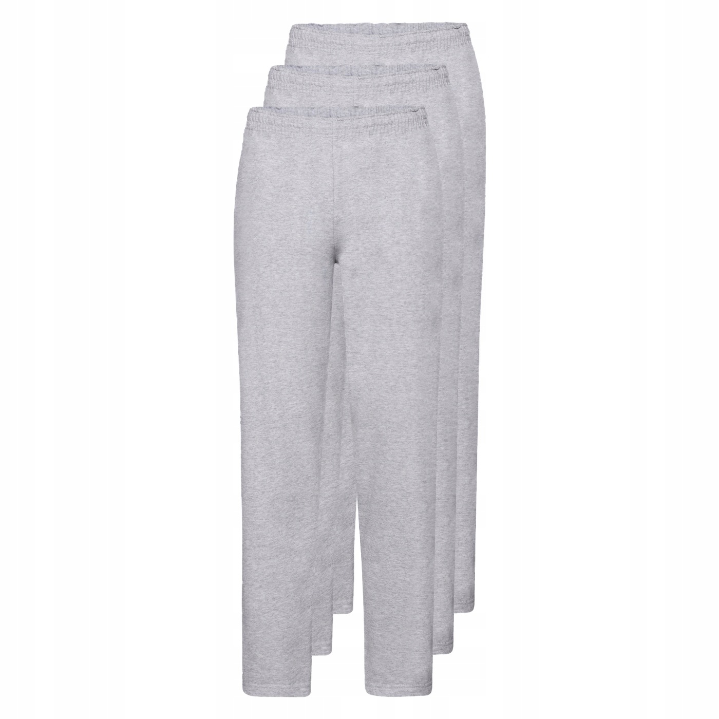 3x Pánské teplákové kalhoty Lightweight Fruit of the Loom Šedé M