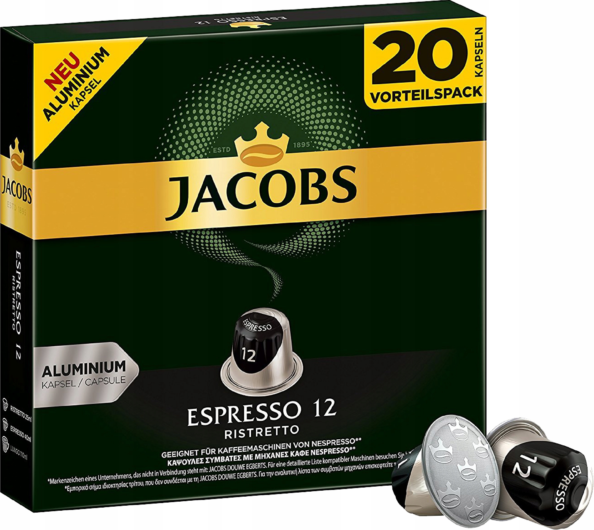KAWA do NESPRESSO JACOBS ESPRESSO RISTRETTO 20 szt