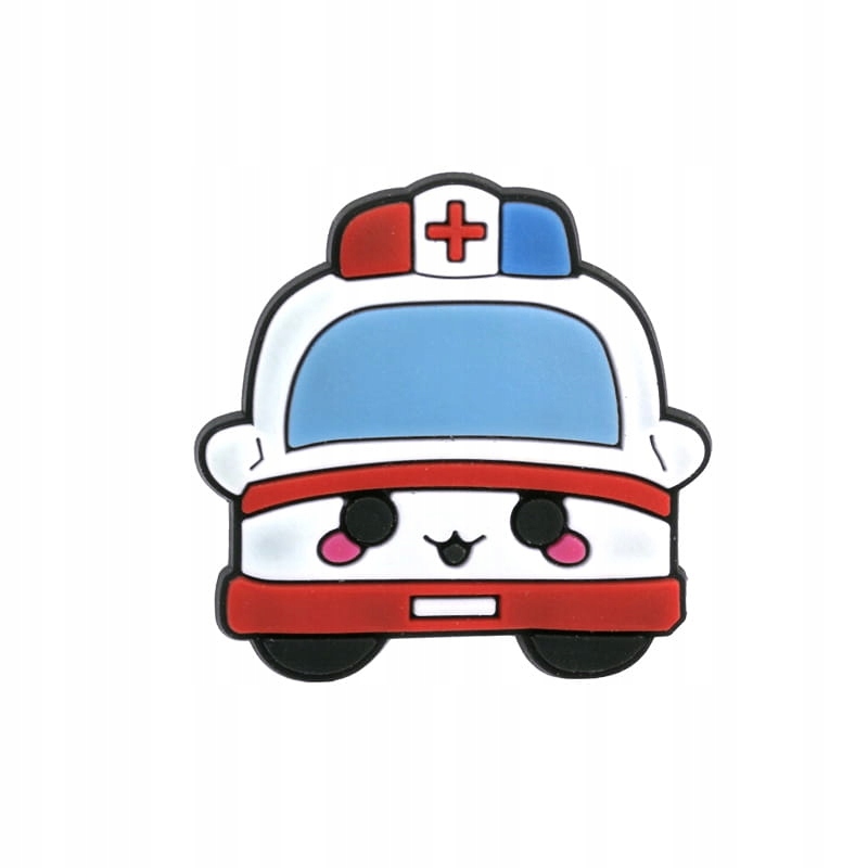 

Ambulans, karetka pogotowia przypinka do crocs, kr