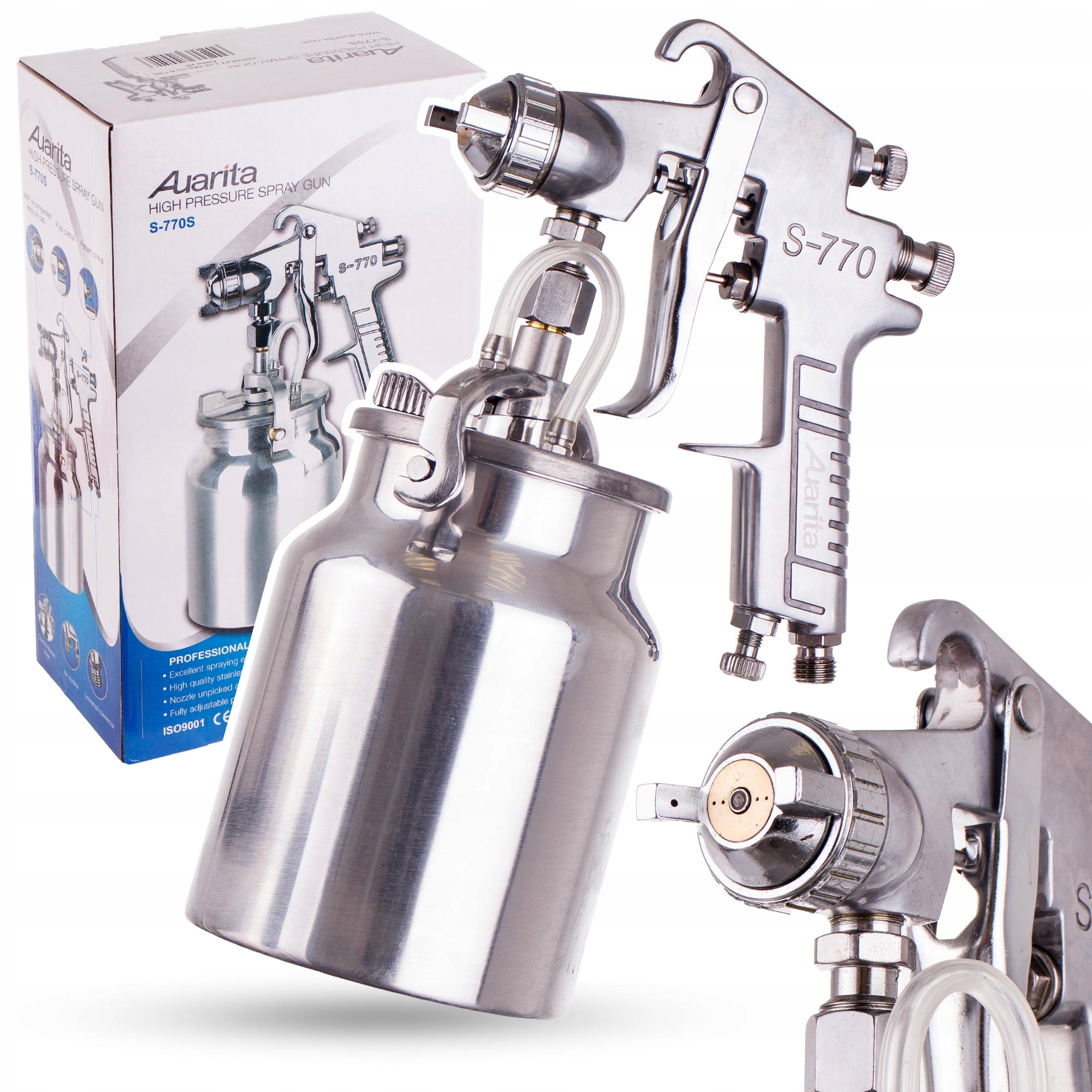 Lakovací pistole S-770 S Auarita 3,0 mm pro malování Spodní nádrž 1 l