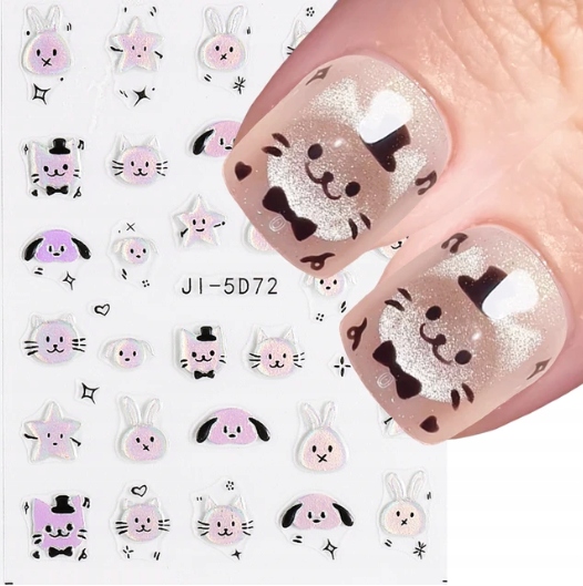 NAKLEJKI NA PAZNOKCIE SAMOPRZYLEPNE JI-5D72