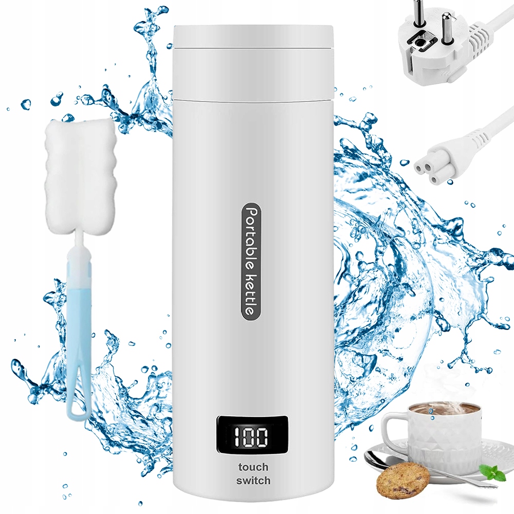 380ML Czajnik Elektryczny Mały Przenośny LCD Z Kontrolą Temperatury 300W