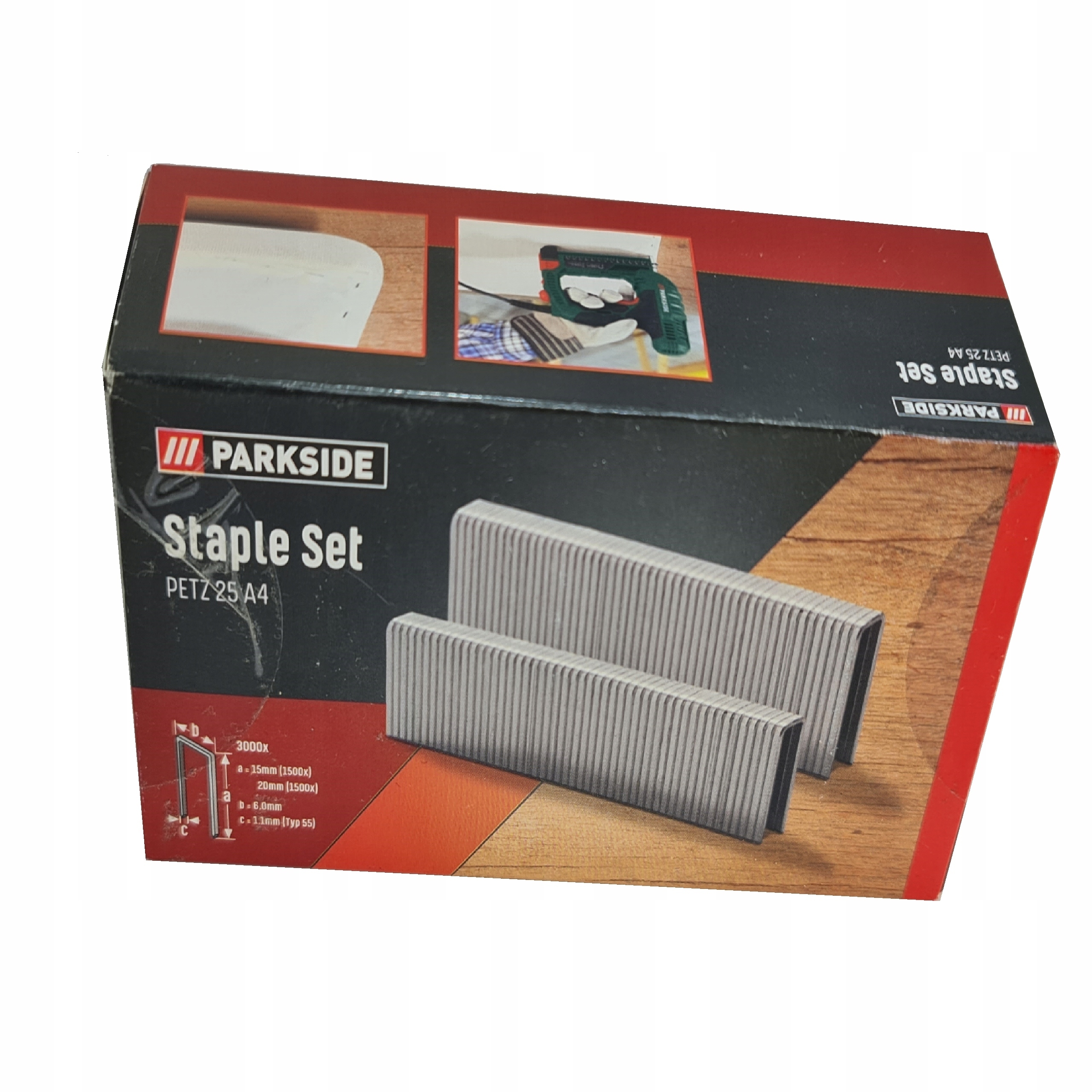 Zszywki Parkside typ 55 15/20mm do pet 25 6mm ORYGINALNE zszywki do PET 25