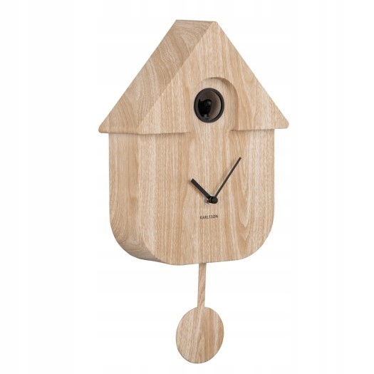 Přírodní nástěnné hodiny s kukačkou do obývacího pokoje a kuchyně Modern Cuckoo