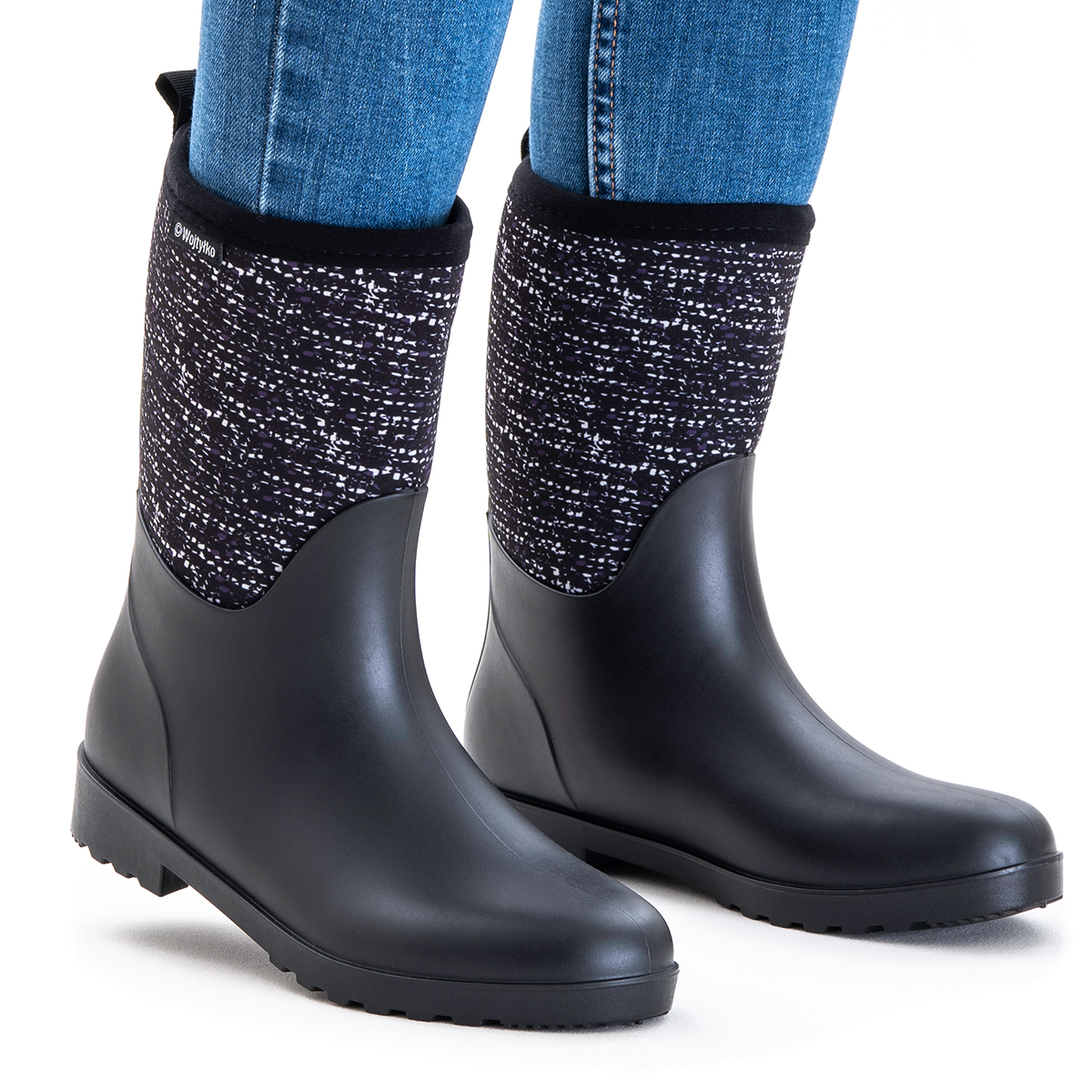 Holínky gumáky vysoké teplé úzké módní pohodlné úhledné Wojtyłko 40