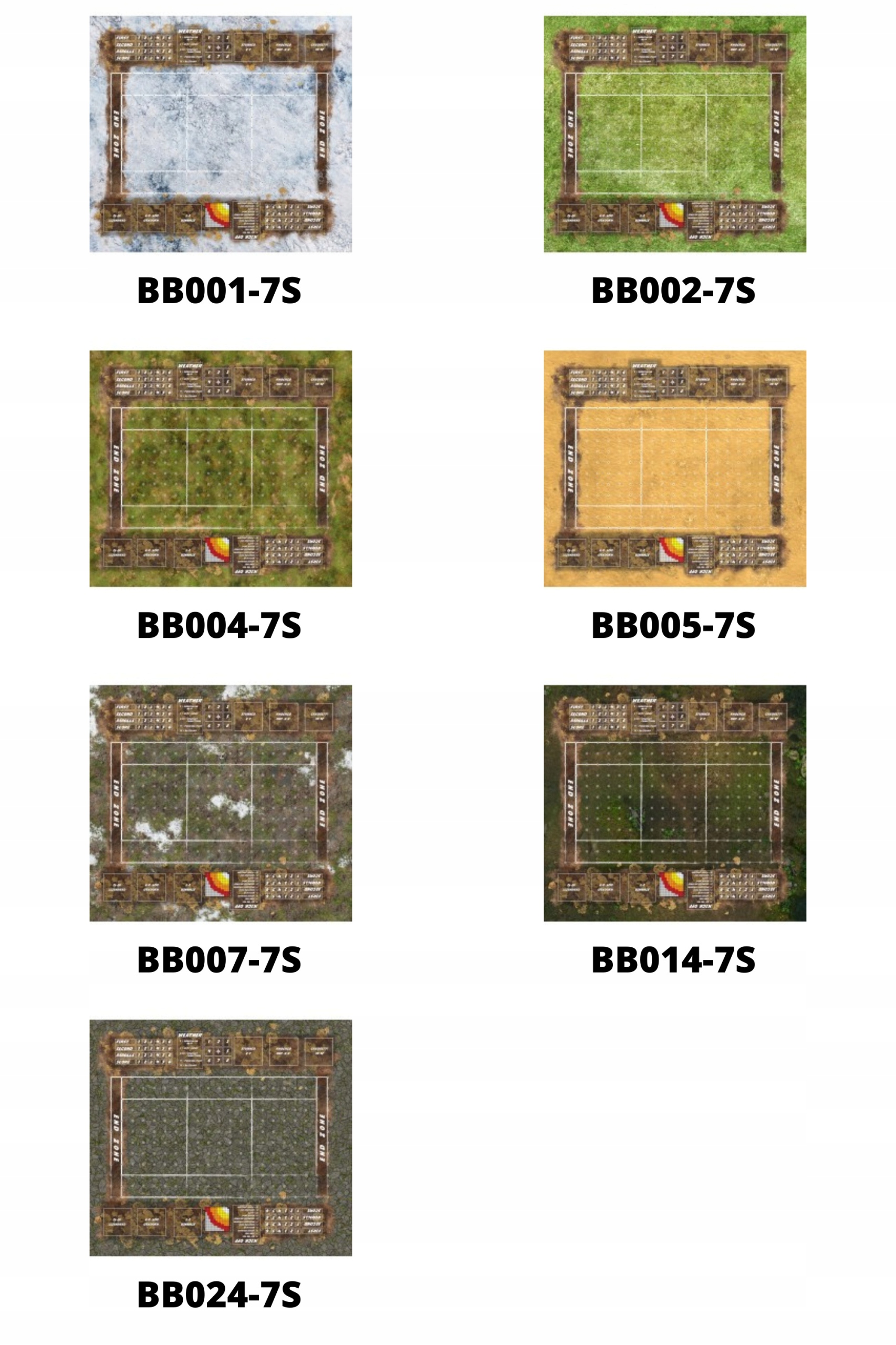 MATA GUMOWA BLOOD BOWL 7 WZORÓW 81x73 CM Materiał inny