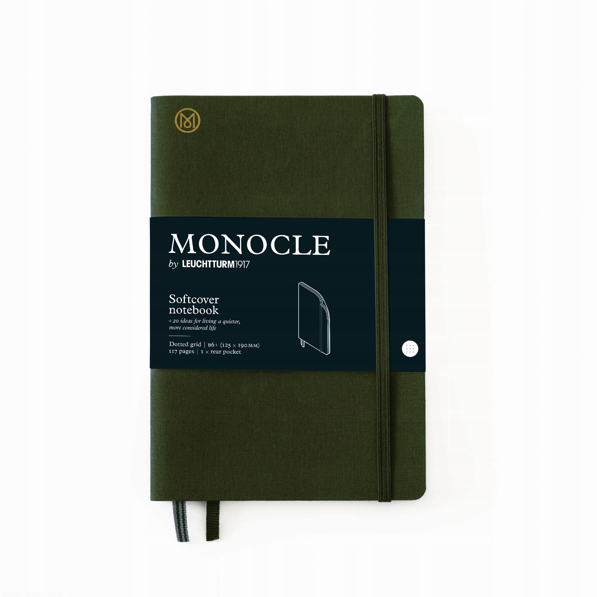 Notatnik Monocle by Leuchtturm1917 Paperback B6+ Kropki, Olive