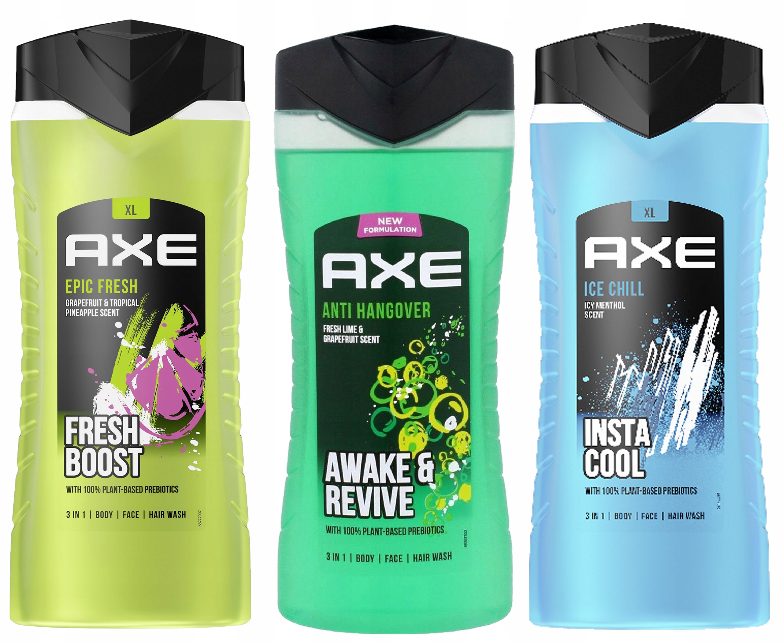 

Axe Żel pod prysznic MIX 3 x 400 ml