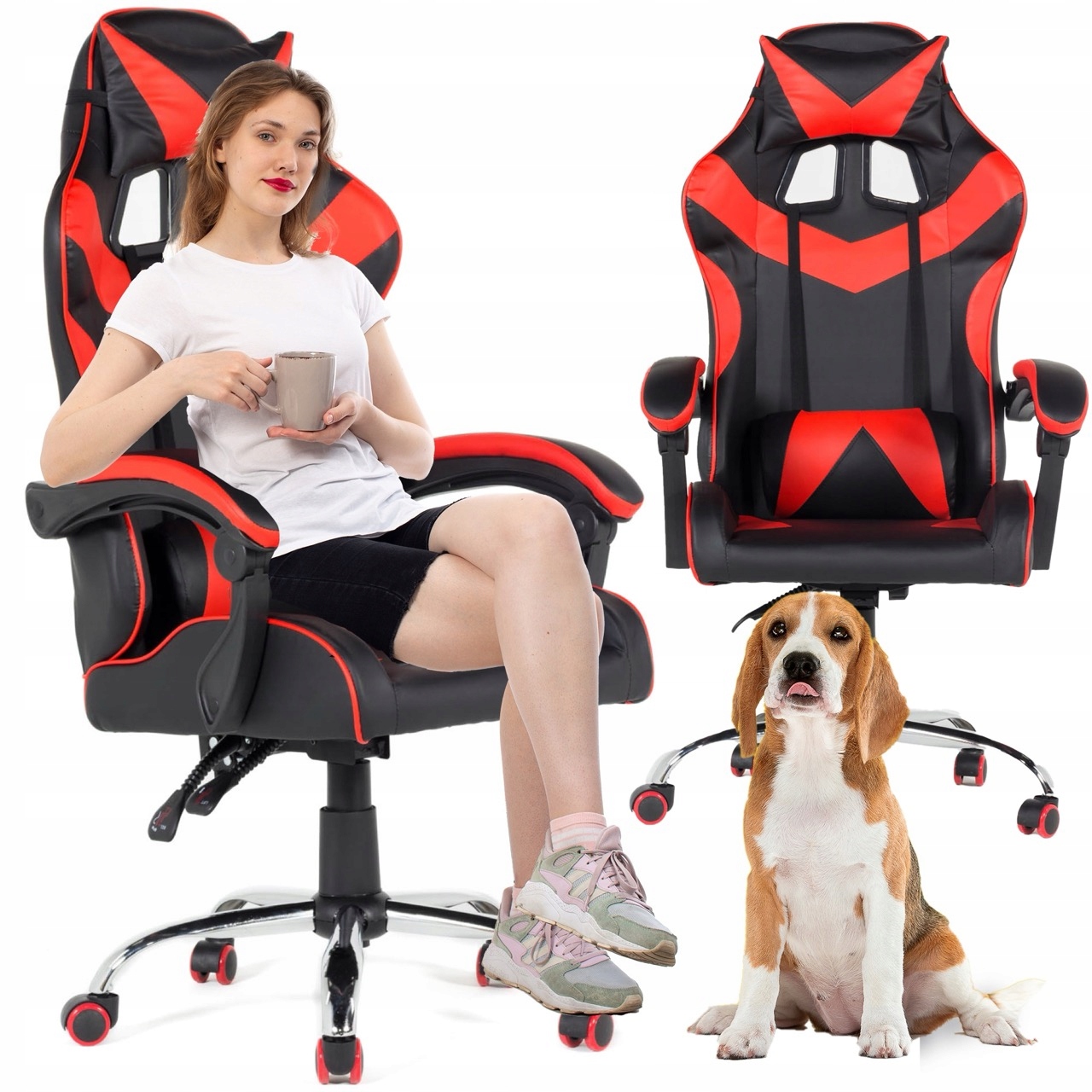 Otočné Kancelárske Herné Kreslo Ekokoža Mechanizmus Tilt Ergonomické Meven