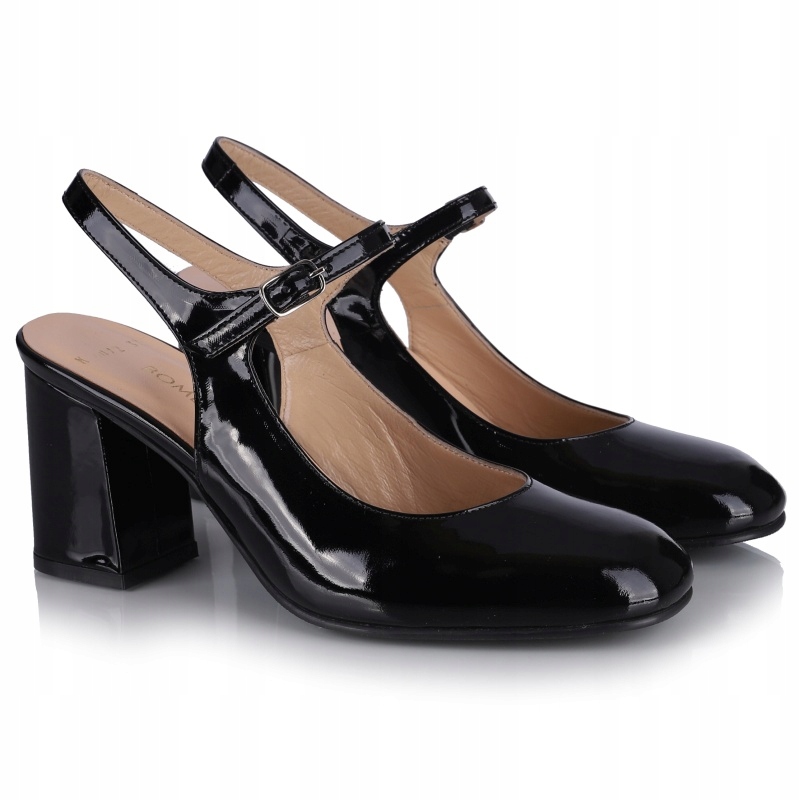 Dámské lodičky Bombonella 8T G070 4072 Siyah Rugan černé Kůže VEL.36