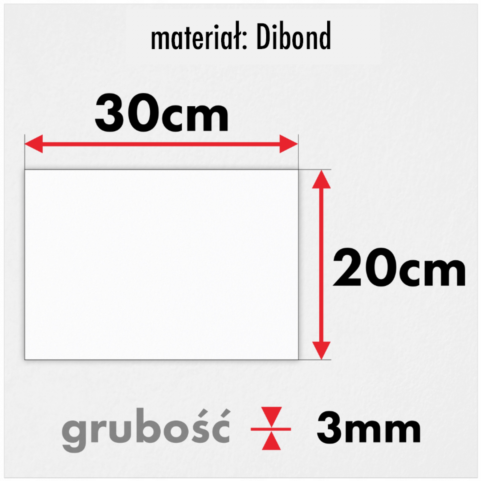 TABLICZKA ADRESOWA na dom ALUMINIOWA 30x20 tablica Grubość 3 mm