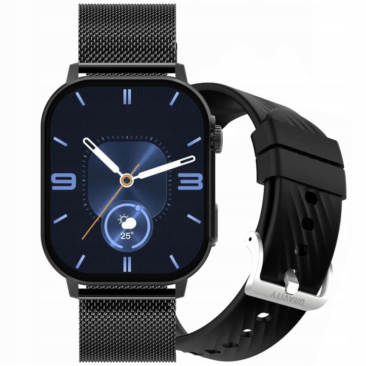 Gravity GT15-1 černé chytré hodinky pro hovory