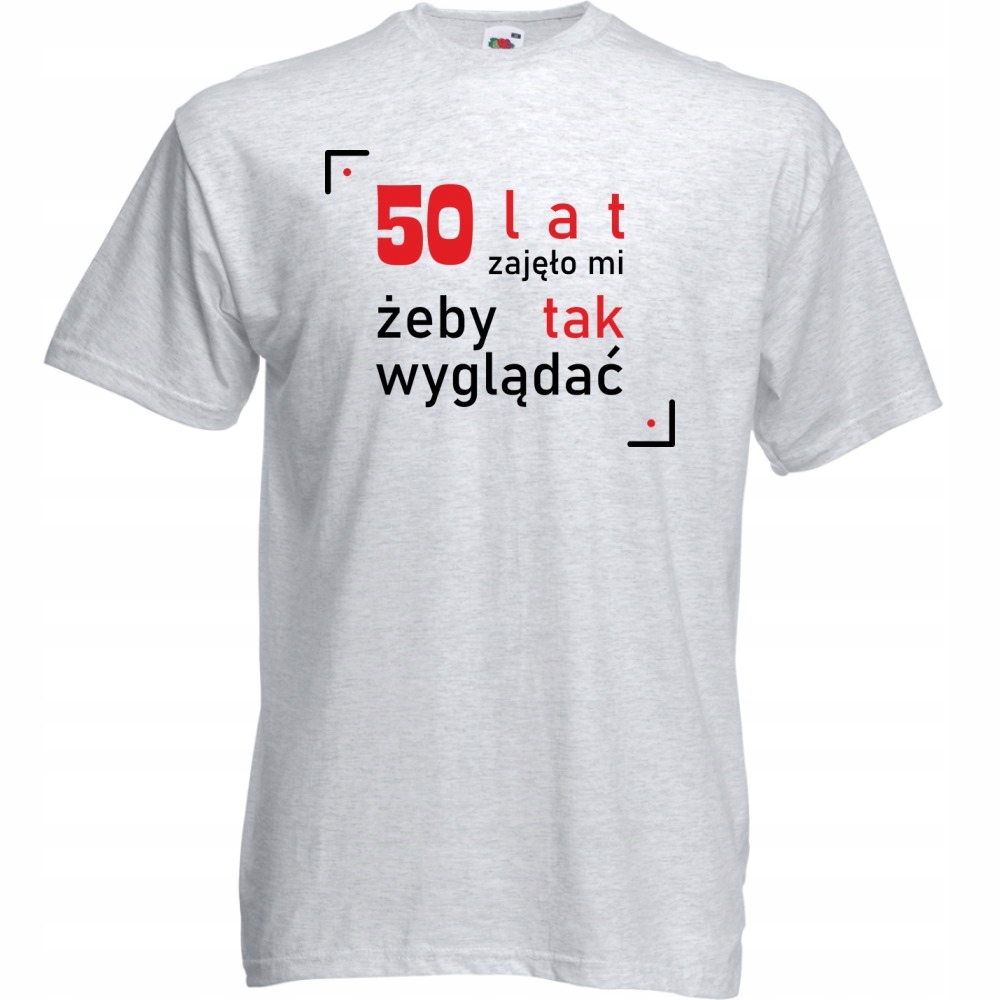 

Koszulka 50 lat urodziny L ash szara