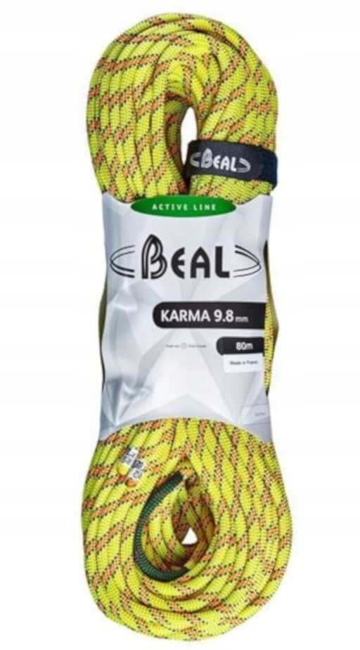 Dynamické lano Karma 9,8 mm x 80 m Yellow Beal