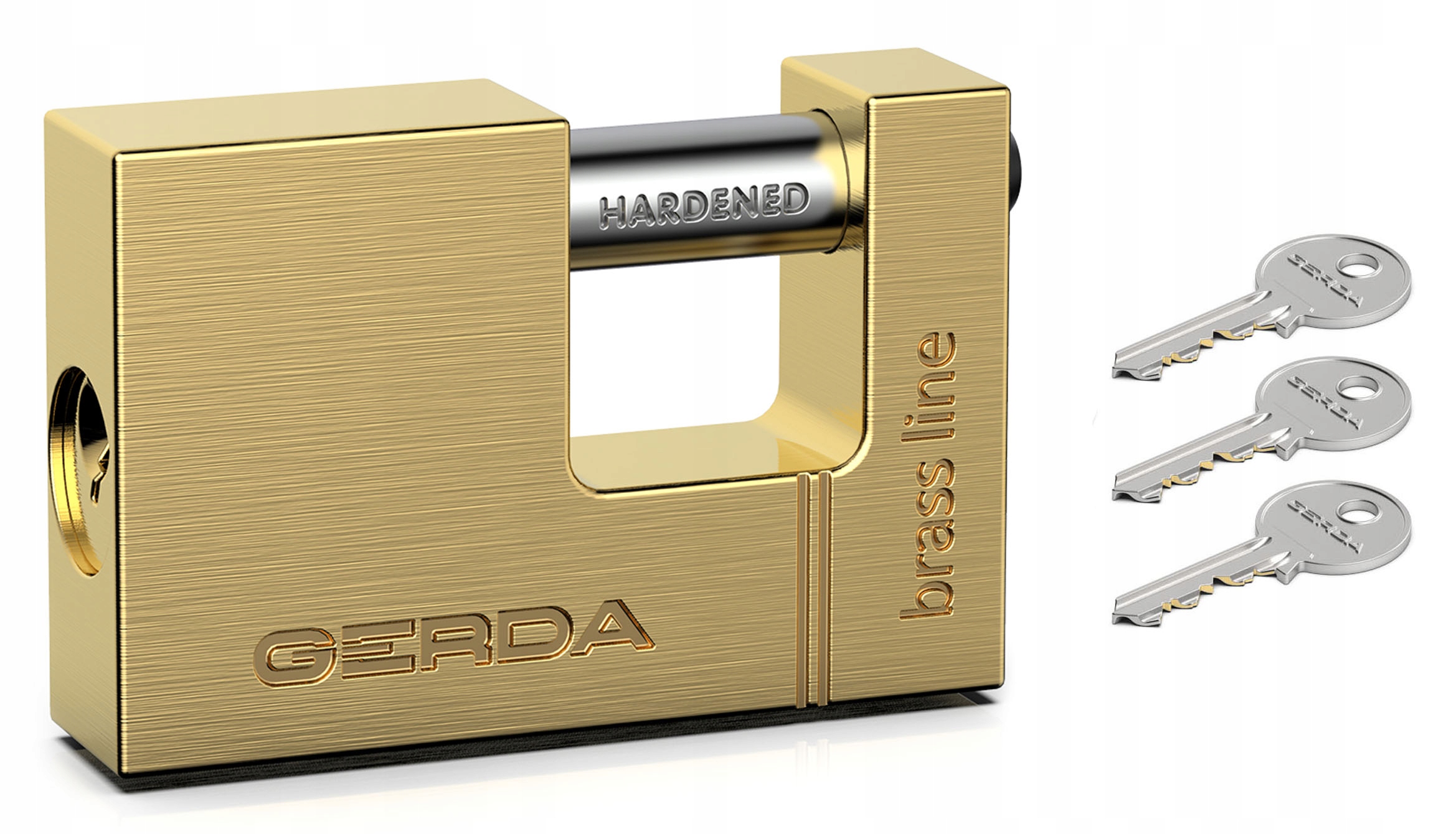 

Kłódka Gerda Trzpieniowa Mosiężna Brass Line T65