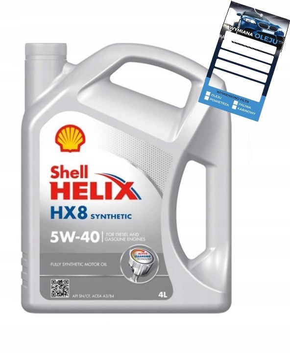 SHELL HELIX HX8 5W40 4L + ZAWIESZKA