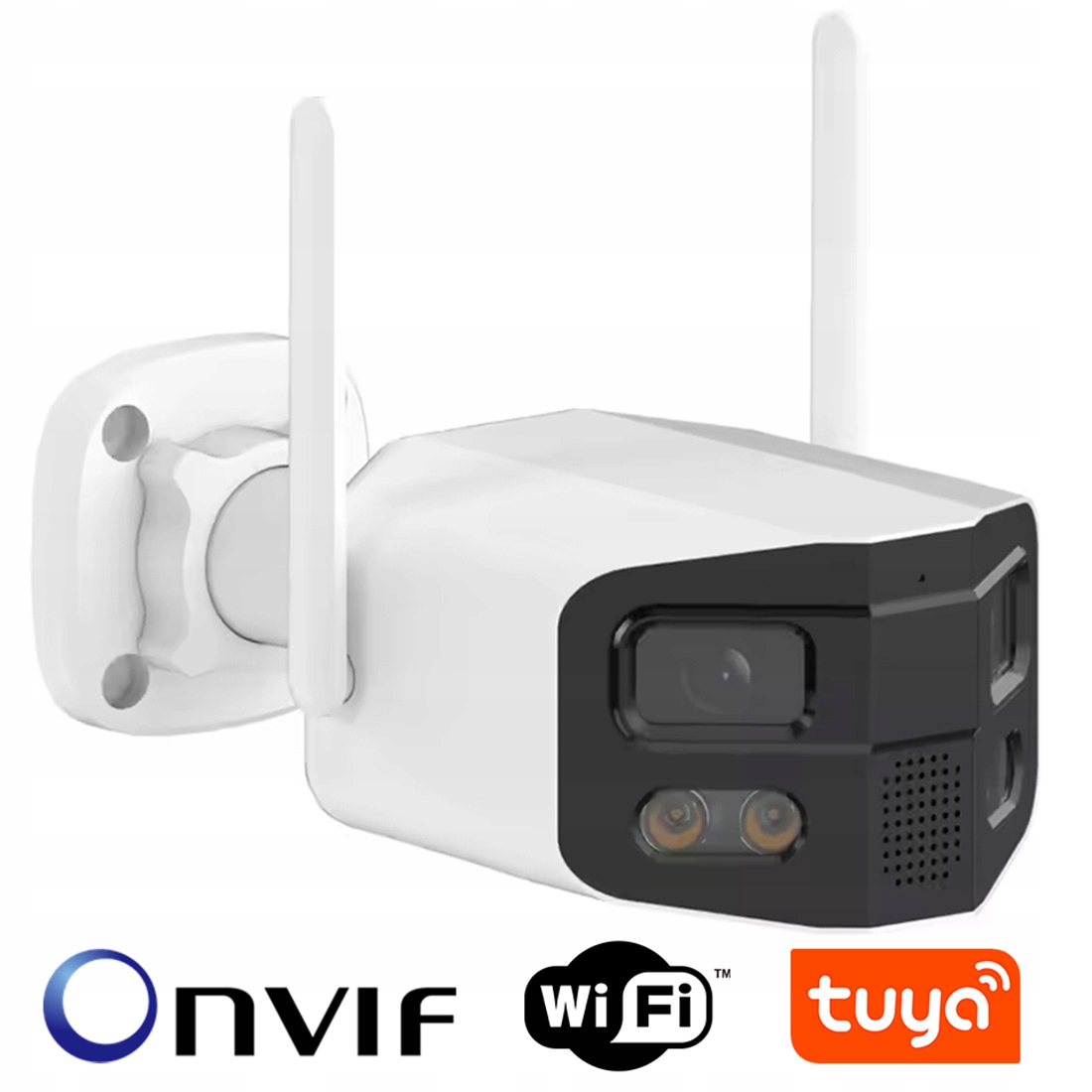 Podwójna Kamera Zewnętrzna 4Mpx 3.26mm IP66 Onvif Ethernet Tuya Smart