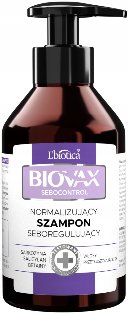 

Biovax Sebocontrol Normalizujący szampon seboreg.