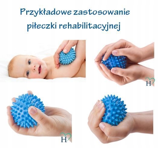 Piłeczka rehabab. z kolcami JEŻYK 5cm masaż Rodzaj piłka z wypustkami