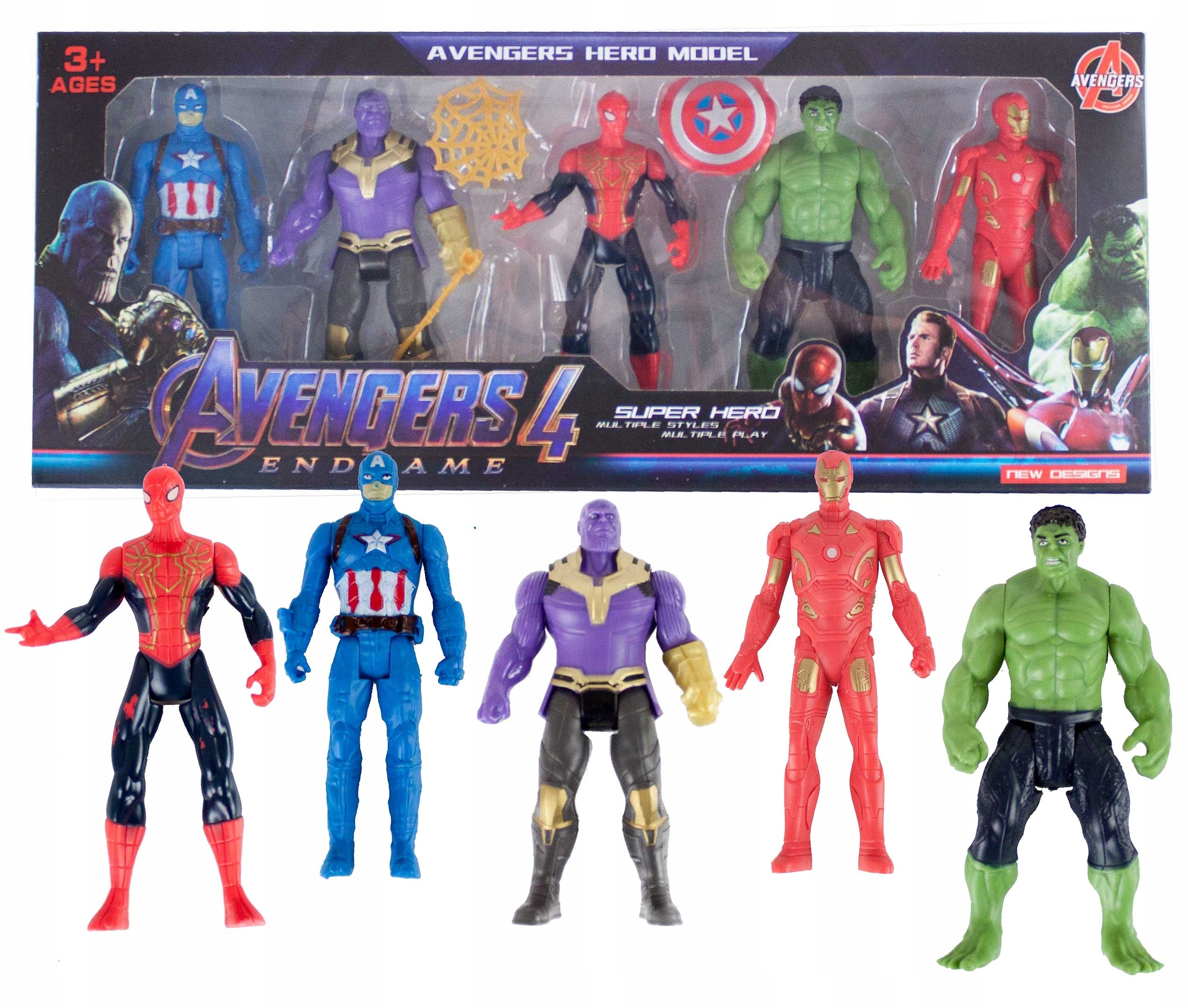 

Hulk Ironman Spiderman Kapitan Ameryka Thanos 12CM