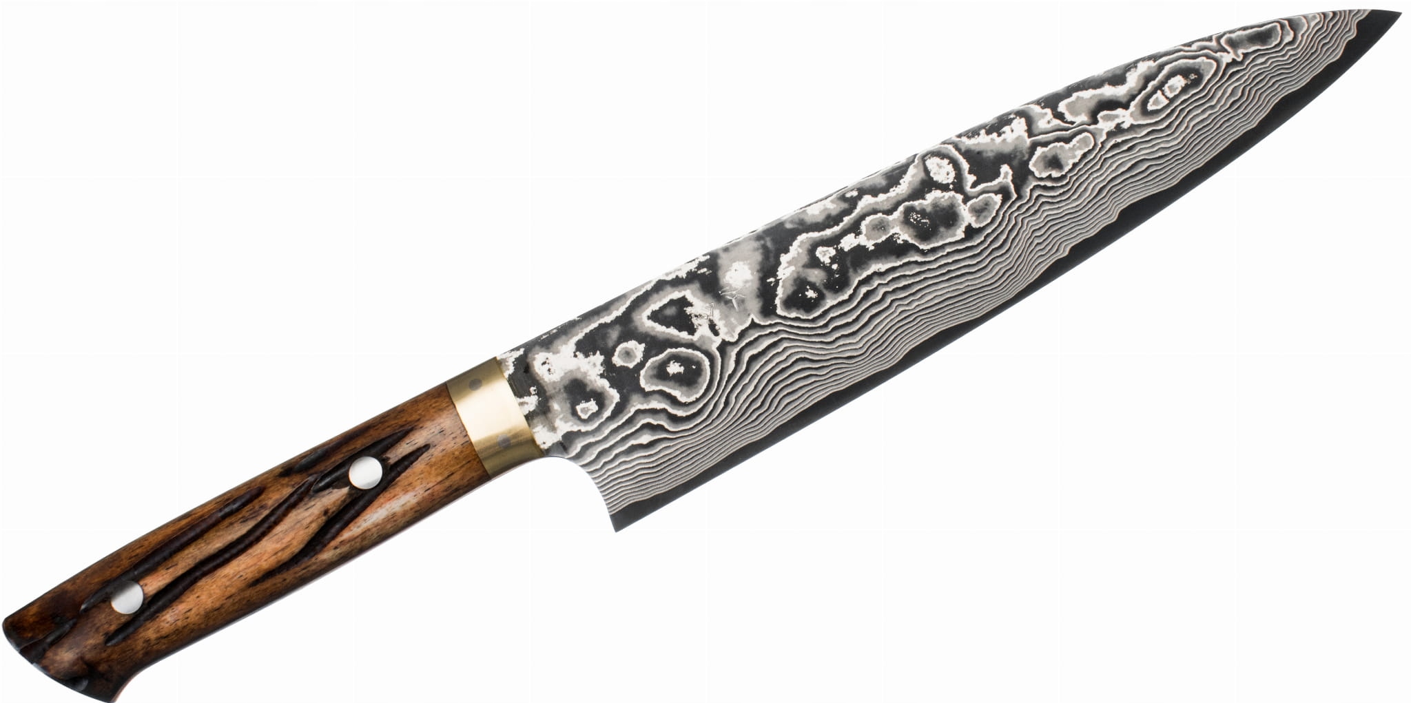 Nůž šéfkuchaře Takeshi Saji Ybb 21 cm VG-10, rukojeť býčí kosti