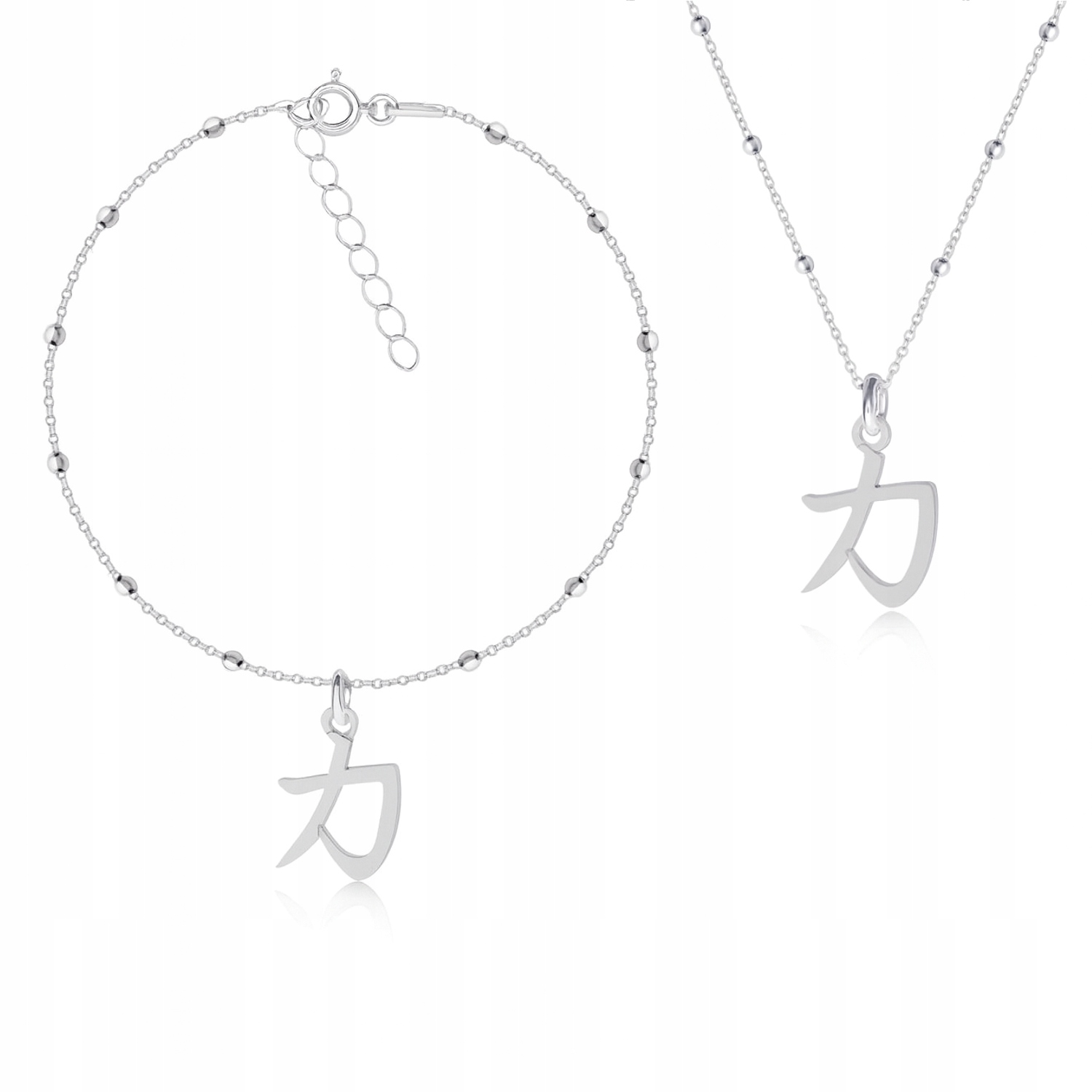 Kanji japonský znak síly síla stříbrný kuličkový komplet stříbro 925
