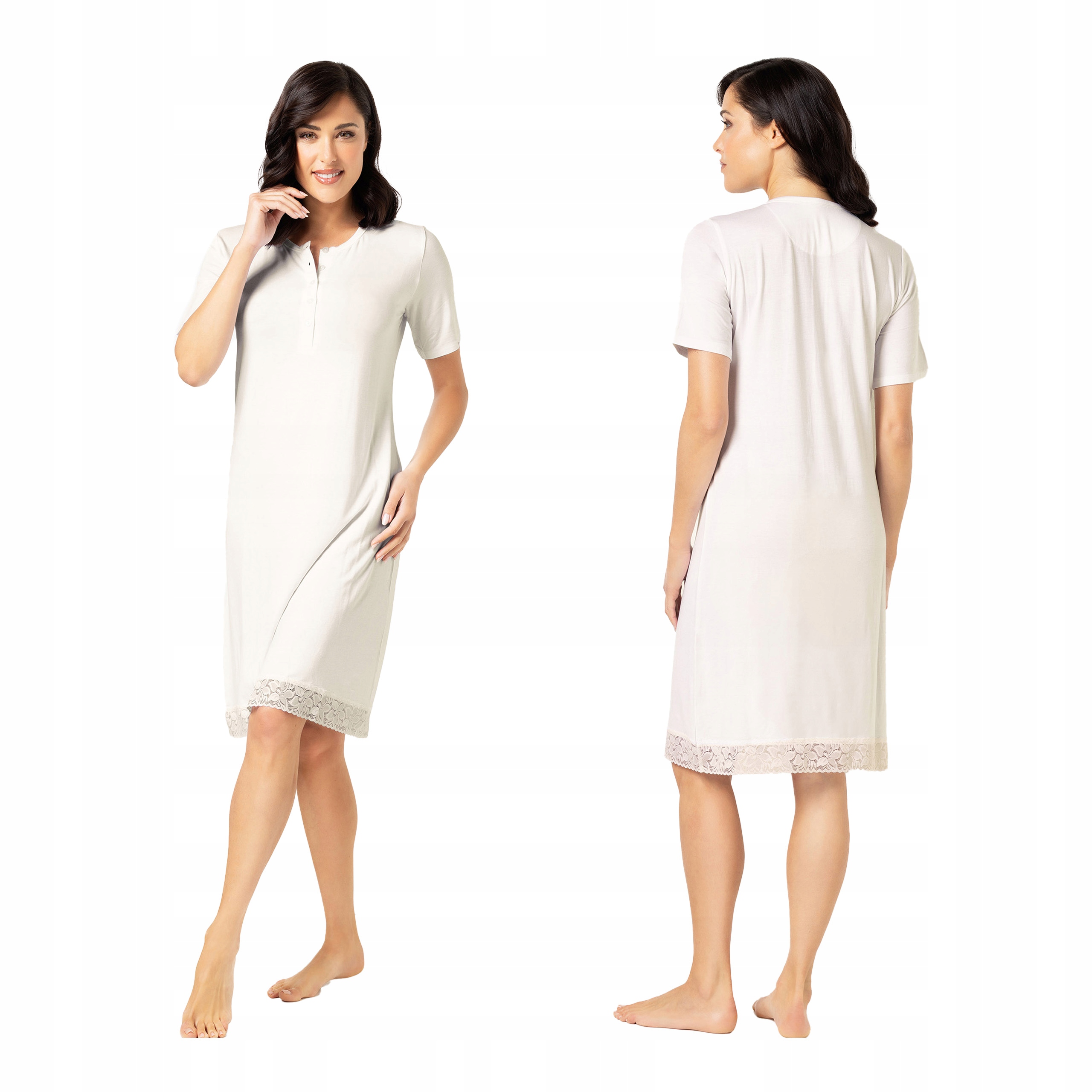 noční košile s krátkým rukávem tričko viskózy Verde Veronica M